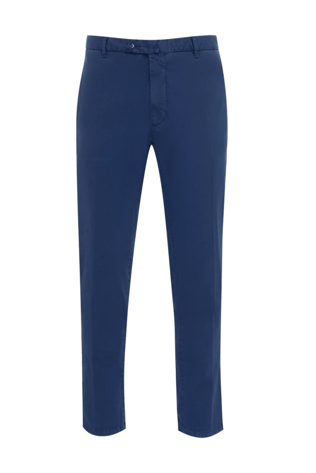 Lubiam мужские брюки из хлопка синие мужские купить с ценами и фото 136990 - фото 1