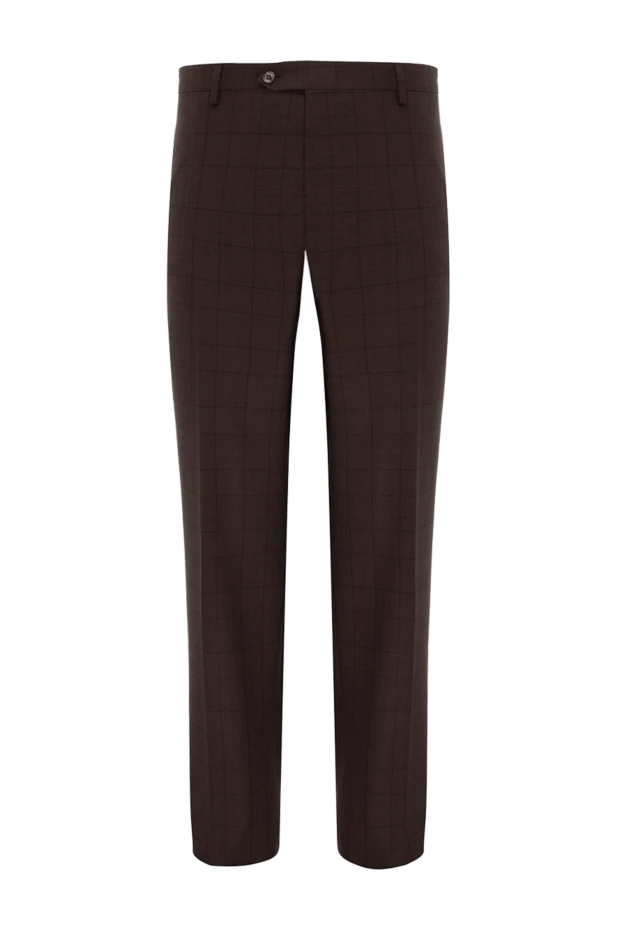 Lubiam мужские брюки из шерсти коричневые мужские купить с ценами и фото 136992 - фото 1