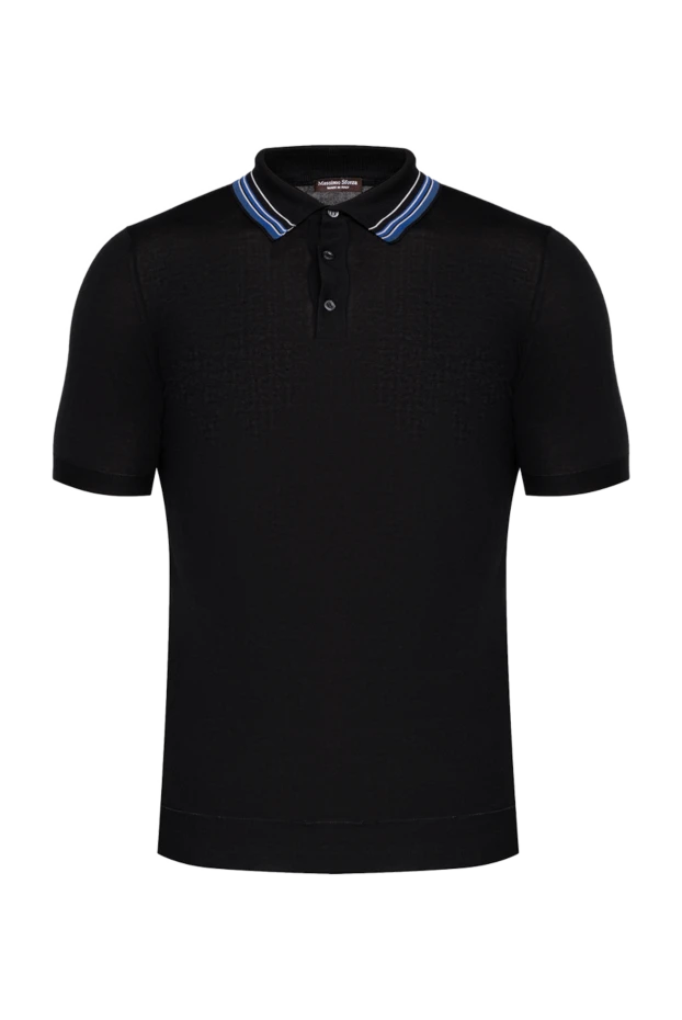 Massimo Sforza black cotton and silk polo for men 196491 - photo 1