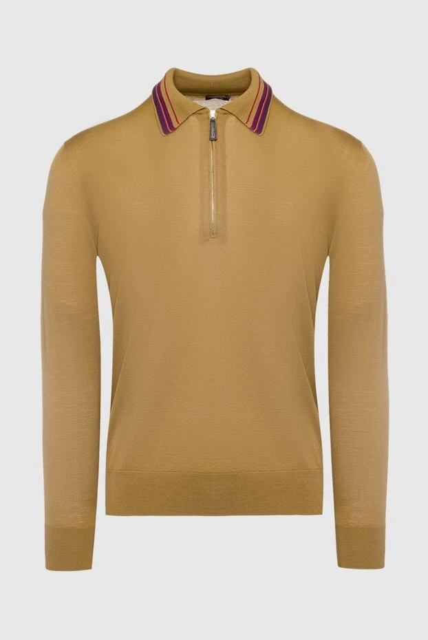Massimo Sforza man men's yellow long sleeve wool and silk polo buy with prices and photos 137020 - photo 1