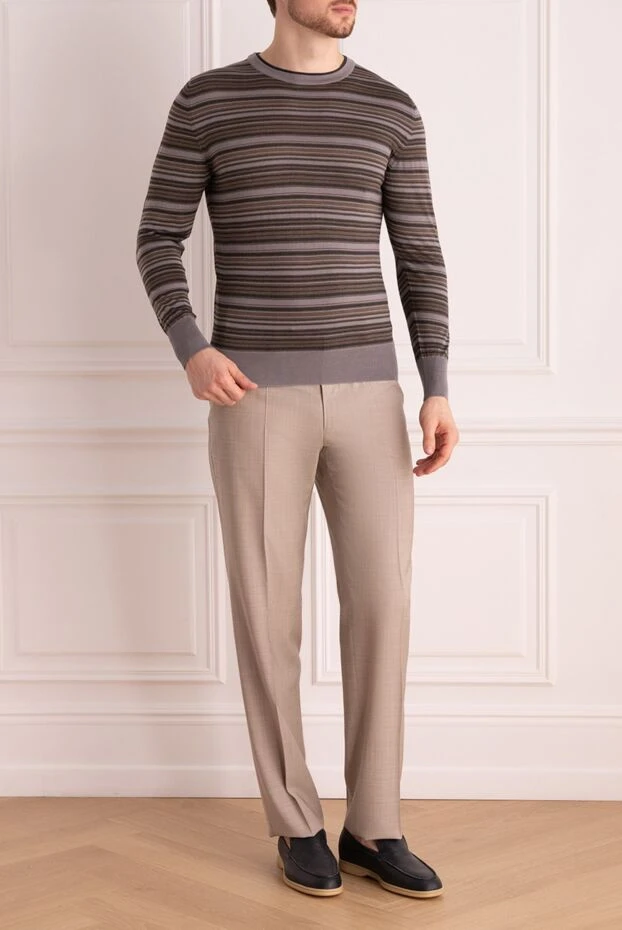 Massimo Sforza man cashmere, silk and wool jumper brown for men 137033 - photo 2