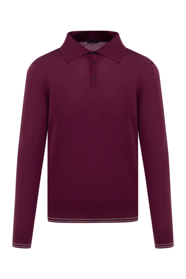 Massimo Sforza man wool long sleeve polo burgundy for men 137044 - photo 1