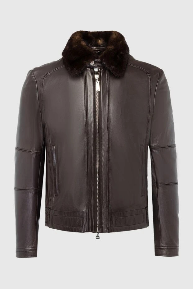 Massimo Sforza man brown leather jacket for men 137084 - photo 1