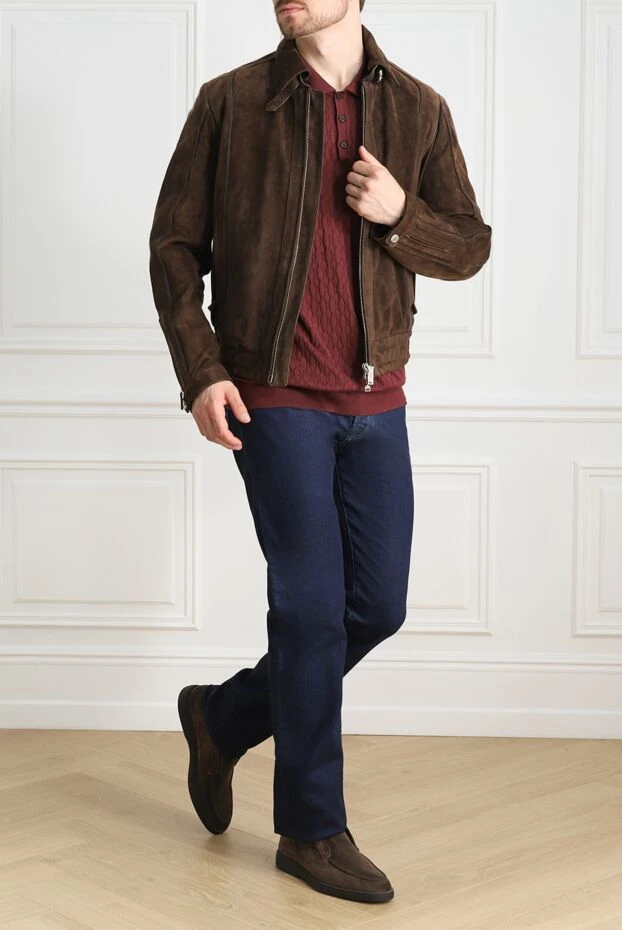 Massimo Sforza man brown suede jacket for men 137089 - photo 2