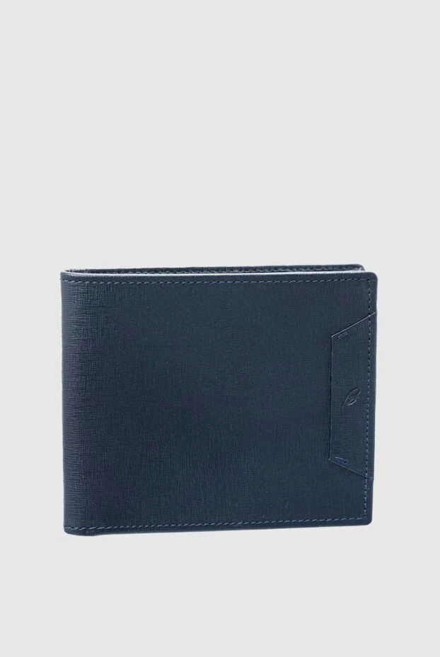 Brioni blue men's wallet made of genuine leather 137146 - photo 1