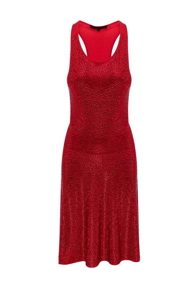 Philipp Plein женские платье из вискозы и полиэстера красное женское купить с ценами и фото 137209 - фото 1