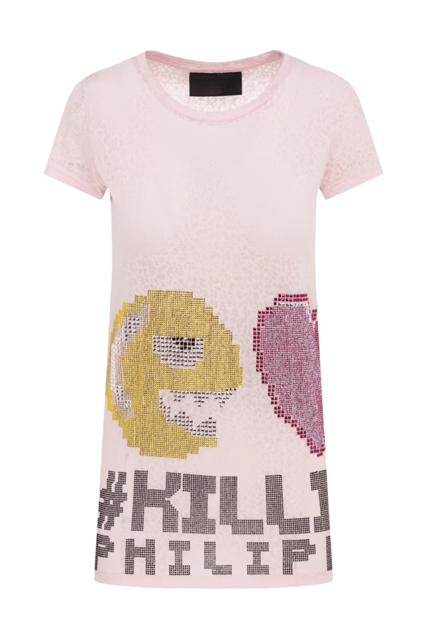 Philipp Plein woman pink polyester and cotton t-shirt for women buy with prices and photos 137215 - photo 1