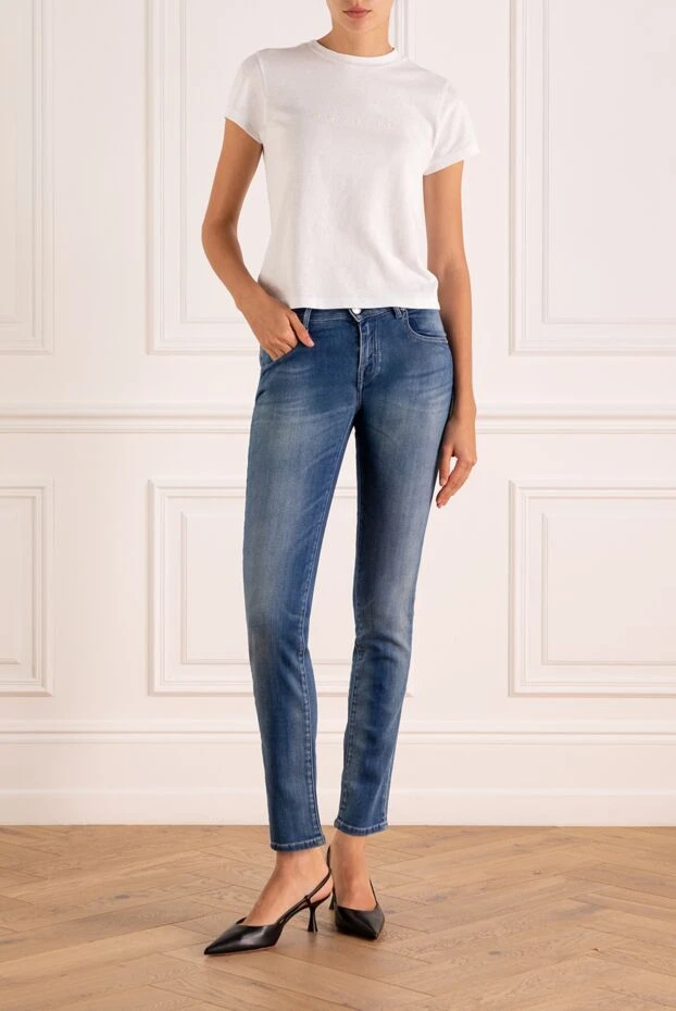 Jacob Cohen woman blue cotton jeans for women buy with prices and photos 137322 - photo 2