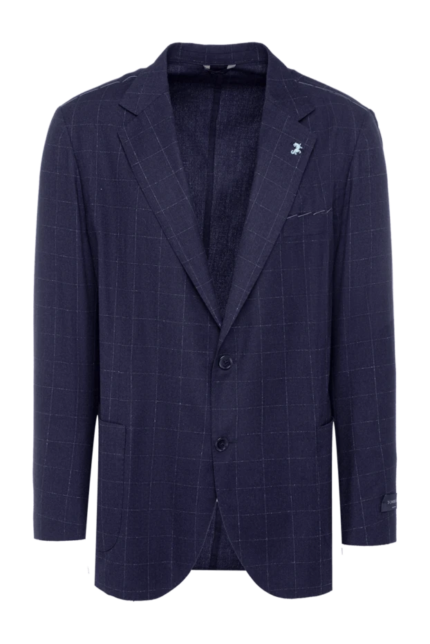 Tombolini blue wool jacket for men 137429 - photo 1