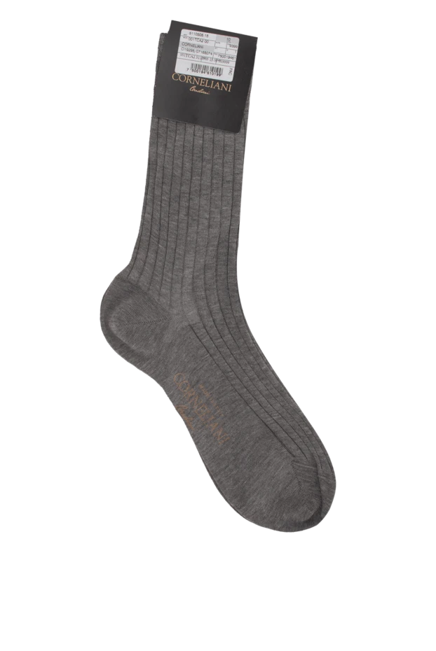 Corneliani man men's gray cotton socks buy with prices and photos 137467 - photo 1