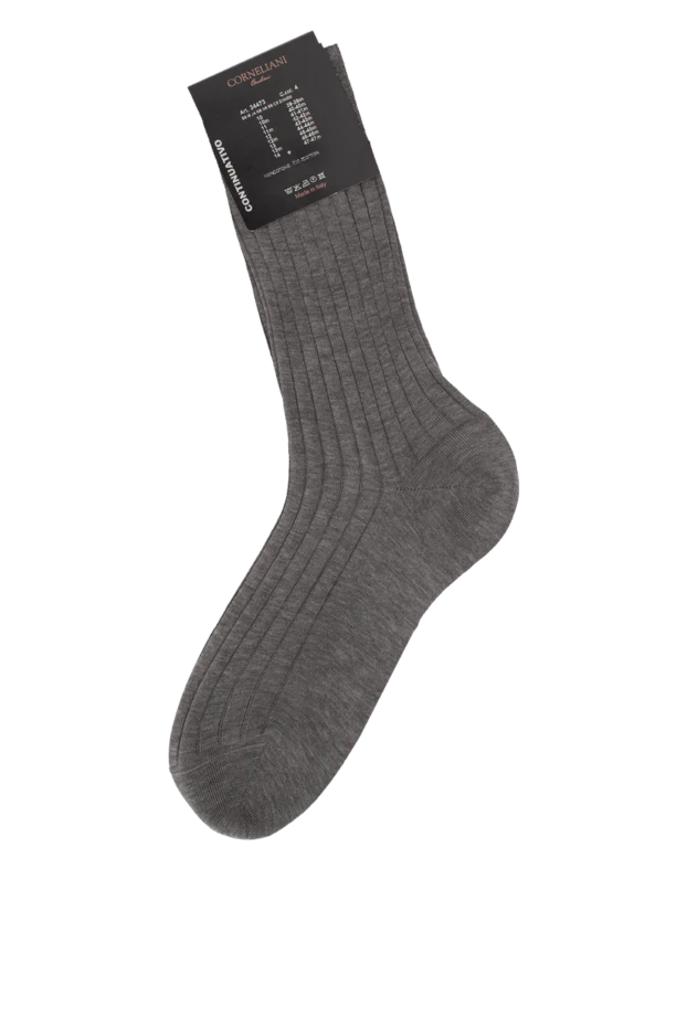 Corneliani man men's gray cotton socks buy with prices and photos 137467 - photo 2
