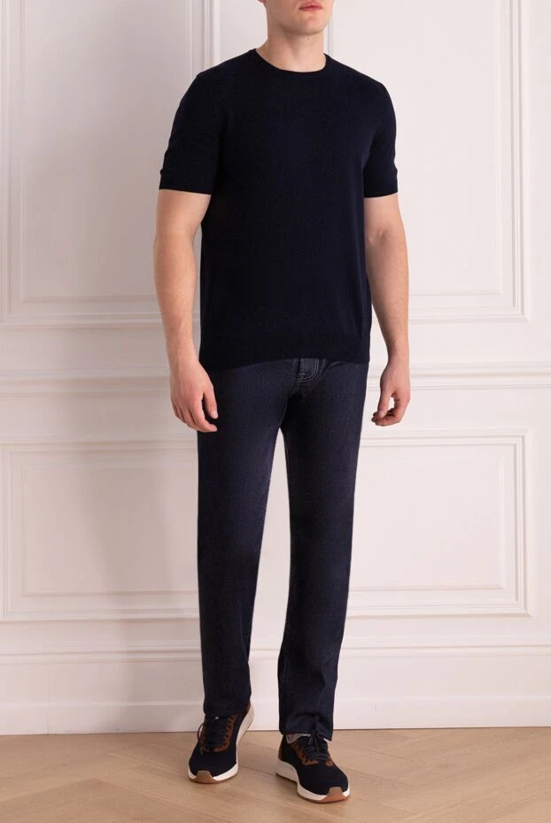 Corneliani man cotton and polyester jeans blue for men buy with prices and photos 137495 - photo 1