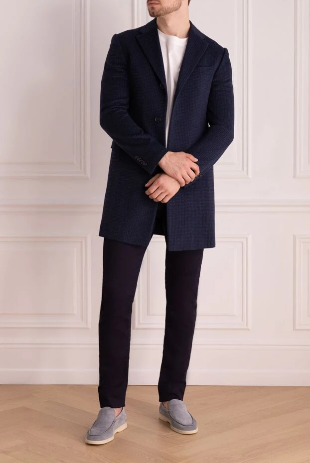 Corneliani man blue wool coat for men 137518 - photo 2