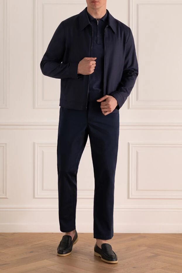 Corneliani мужские куртка из шерсти синяя мужская купить с ценами и фото 137535 - фото 2