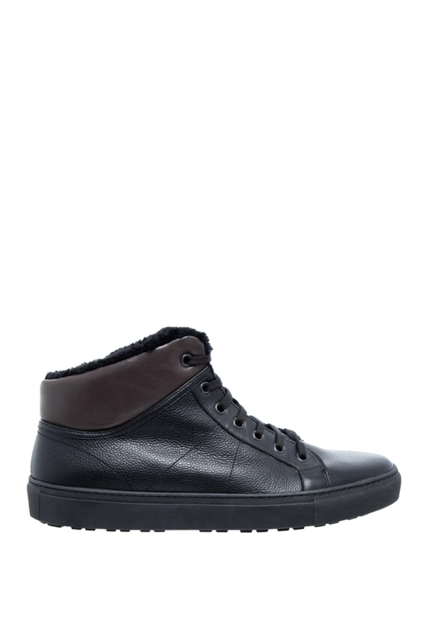 Corneliani man black leather sneakers for men buy with prices and photos 137604 - photo 1