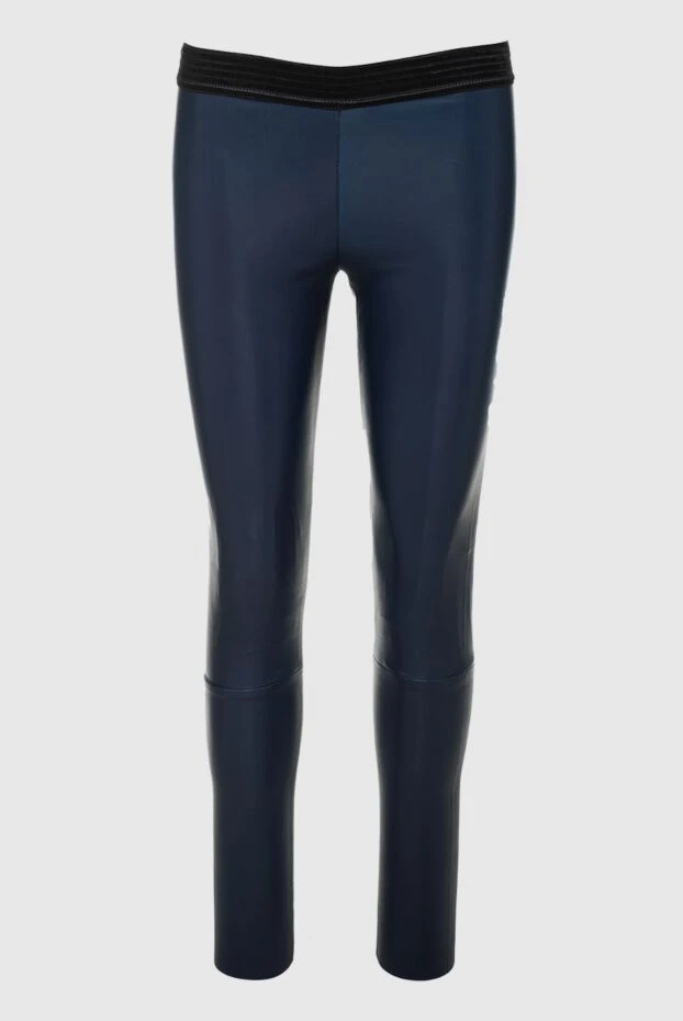 DROMe женские брюки из кожи синие женские купить с ценами и фото 137619 - фото 1