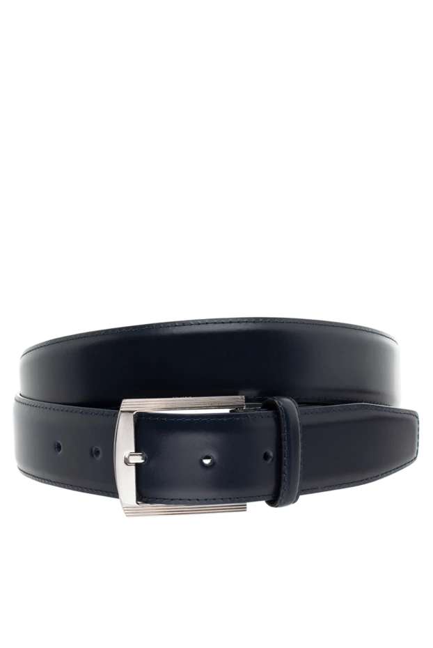 Kiton black leather belt for men 137676 - photo 1