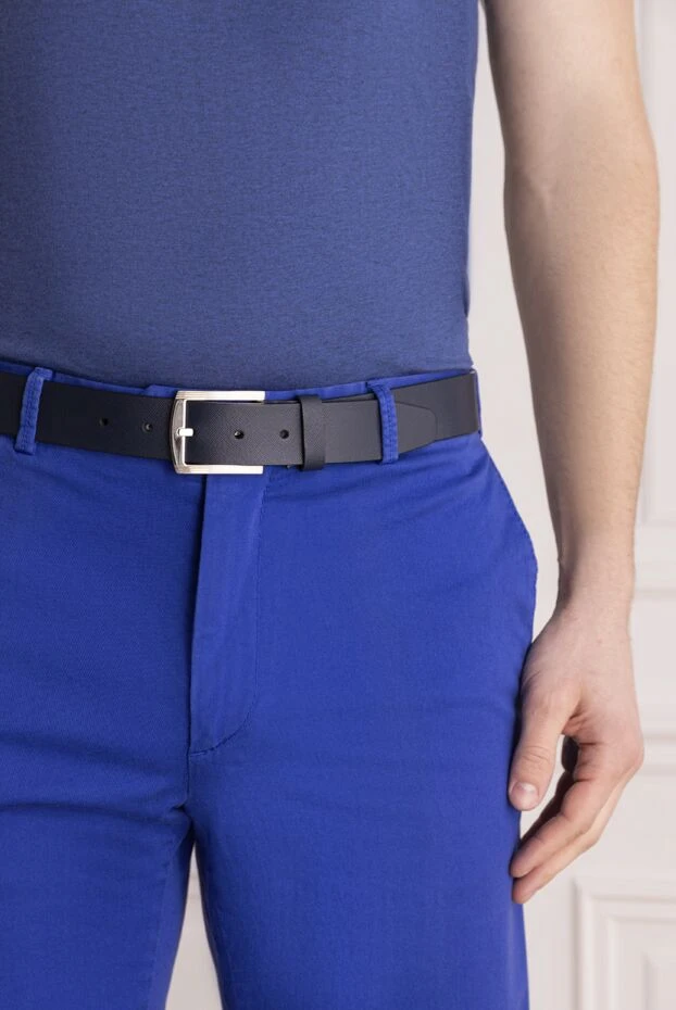 Kiton man leather belt blue for men buy with prices and photos 137680 - photo 2