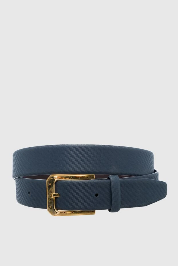 Dunhill man leather belt blue for men 137688 - photo 1