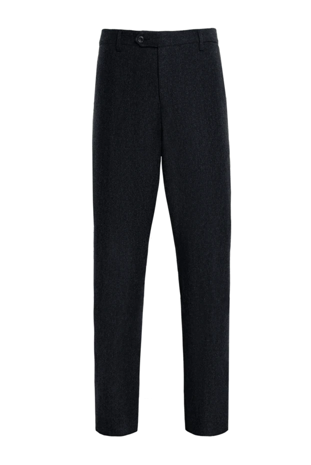 Cesare di Napoli мужские брюки из шерсти и кашемира серые мужские купить с ценами и фото 137744 - фото 1