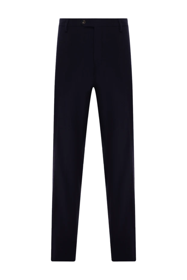 Cesare di Napoli мужские брюки из шерсти и кашемира синие мужские купить с ценами и фото 137745 - фото 1