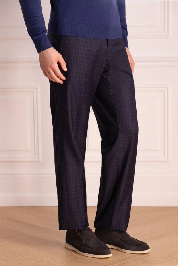 Cesare di Napoli мужские брюки из шерсти черные мужские купить с ценами и фото 137756 - фото 2