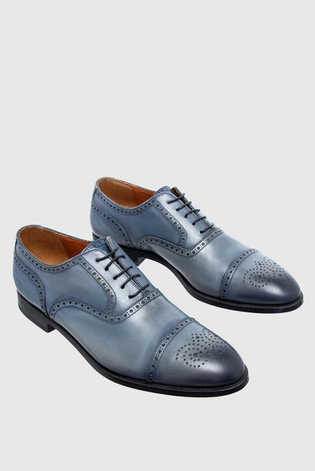 W.Gibbs мужские туфли мужские из кожи синие купить с ценами и фото 137765 - фото 2