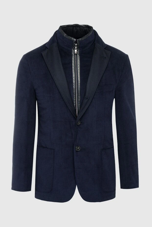 Corneliani мужские куртка из полиэстера и шерсти синяя мужская купить с ценами и фото 137904 - фото 1