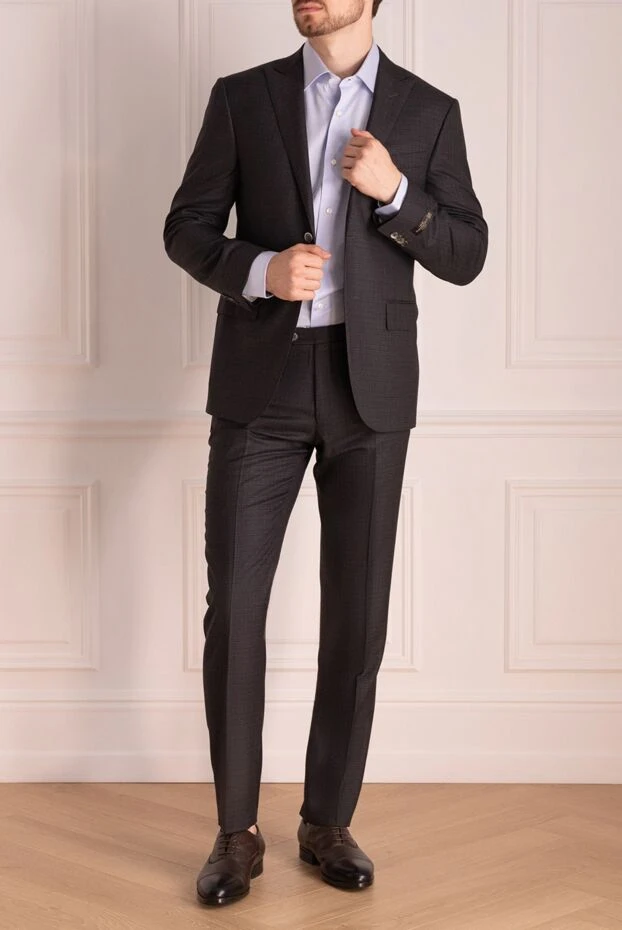 Corneliani чоловічі костюм чоловічий з шерсті чорний купити фото з цінами 137908 - фото 2