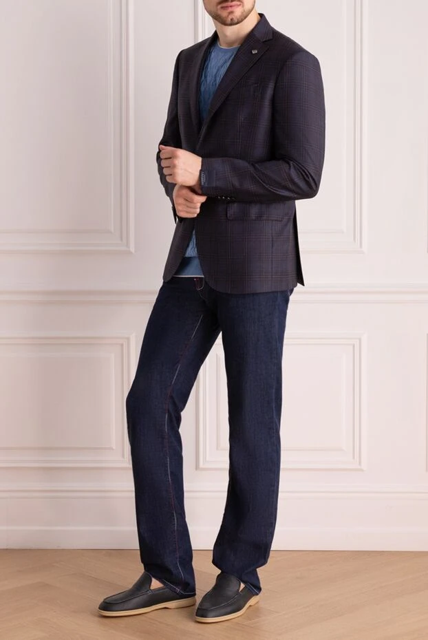 Sartoria Latorre man blue wool jacket for men buy with prices and photos 137940 - photo 2