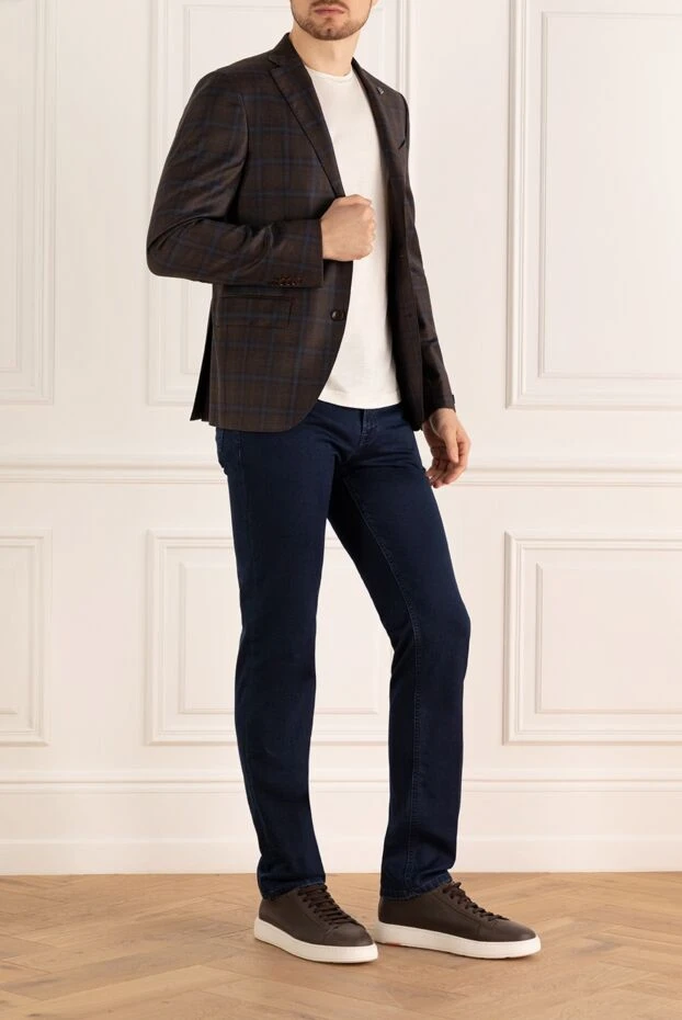 Sartoria Latorre мужские пиджак из шерсти коричневый мужской купить с ценами и фото 137942 - фото 2