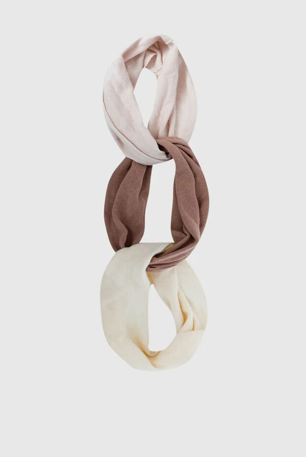 Panicale women's scarf in white and gray colors 138031 - photo 1