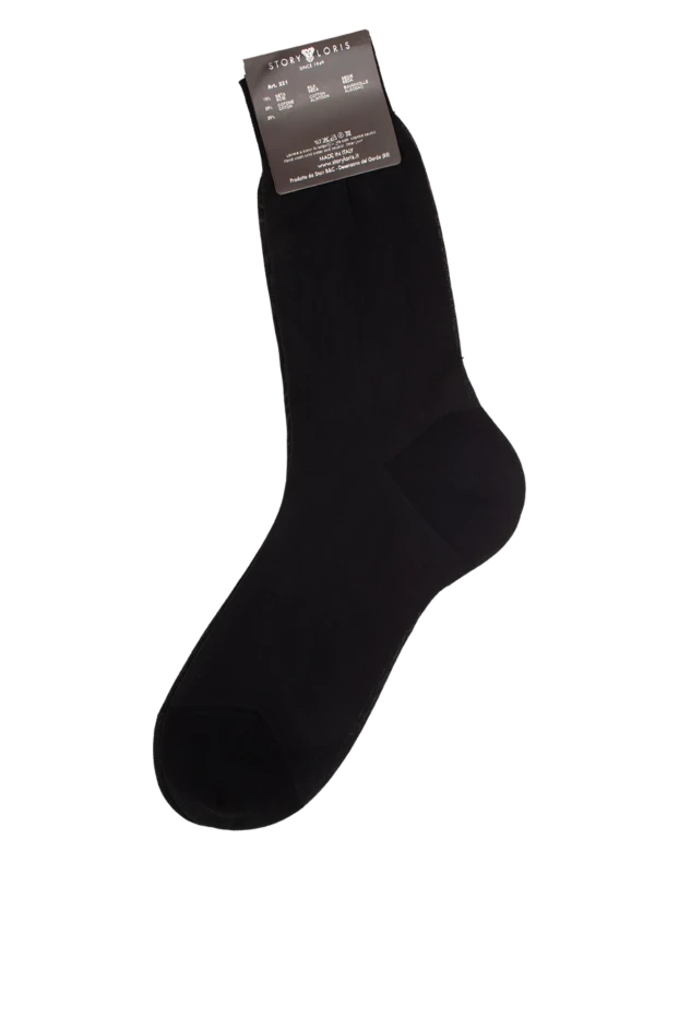 Story Loris man black men's silk and cotton socks 138153 - photo 2