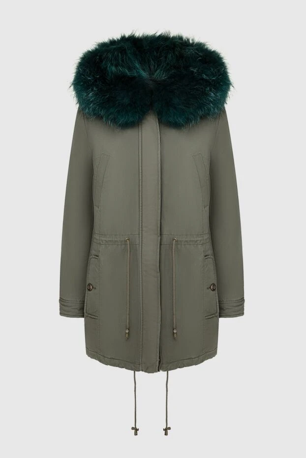 Alessandra Chamonix woman parka made of cotton and natural fur, green, for women buy with prices and photos 138249 - photo 1