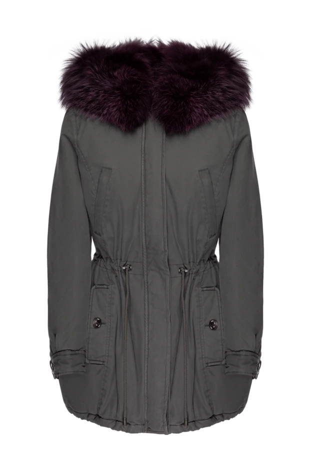 Alessandra Chamonix woman parka made of cotton and natural fur, green, for women buy with prices and photos 138251 - photo 1