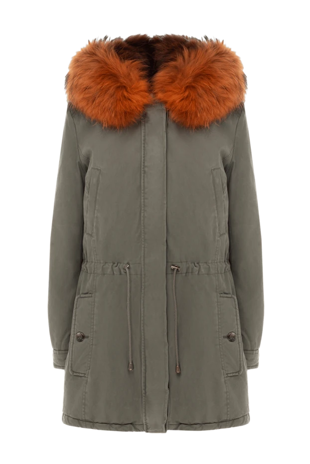 Alessandra Chamonix woman parka made of cotton and natural fur, green, for women buy with prices and photos 138252 - photo 1