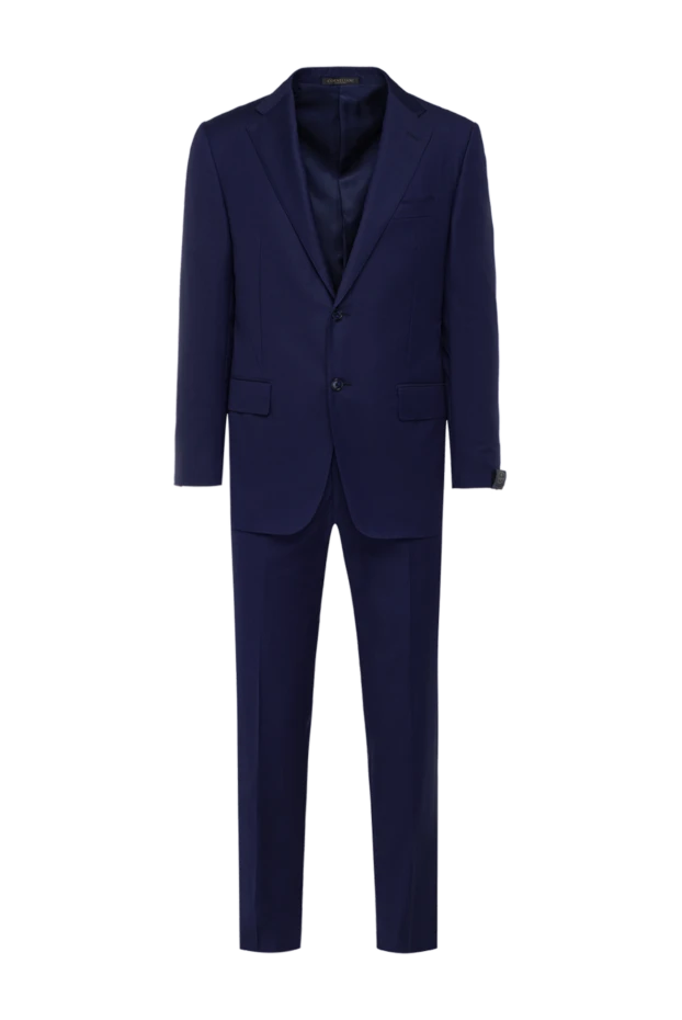 Men's suit made of wool blue