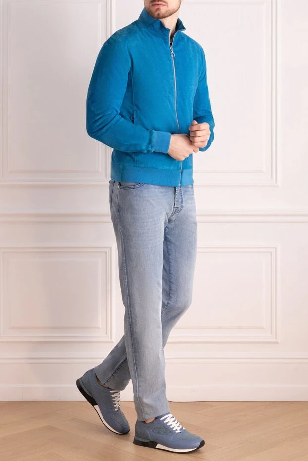 Seraphin man blue suede jacket for men buy with prices and photos 138450 - photo 2