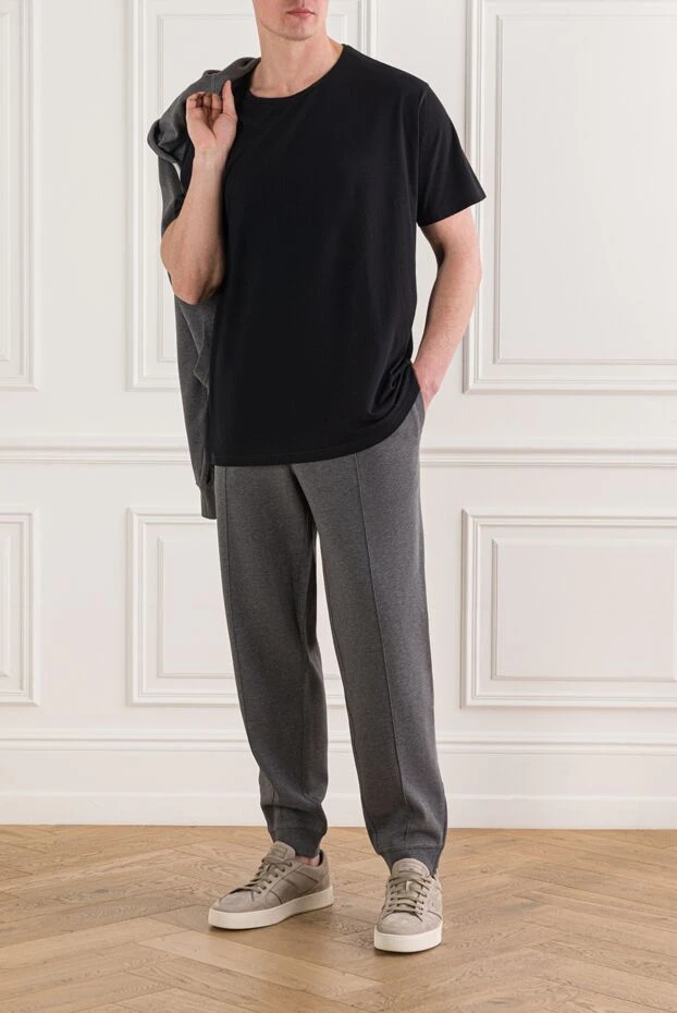 Derek Rose футболка из хлопка черная мужская 138467 - фото 1