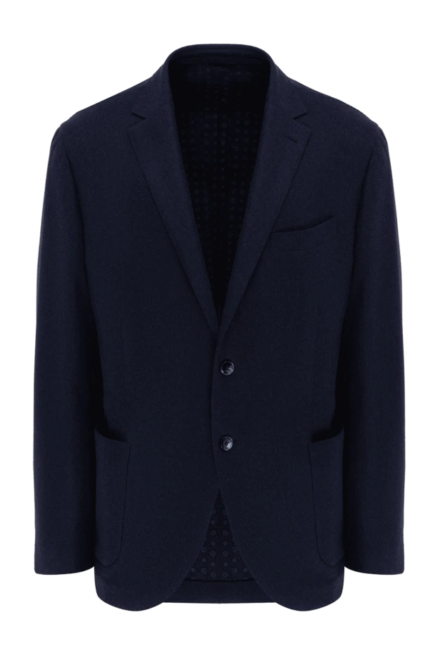 Lubiam мужские пиджак из шерсти и полиамида синий мужской купить с ценами и фото 138508 - фото 1