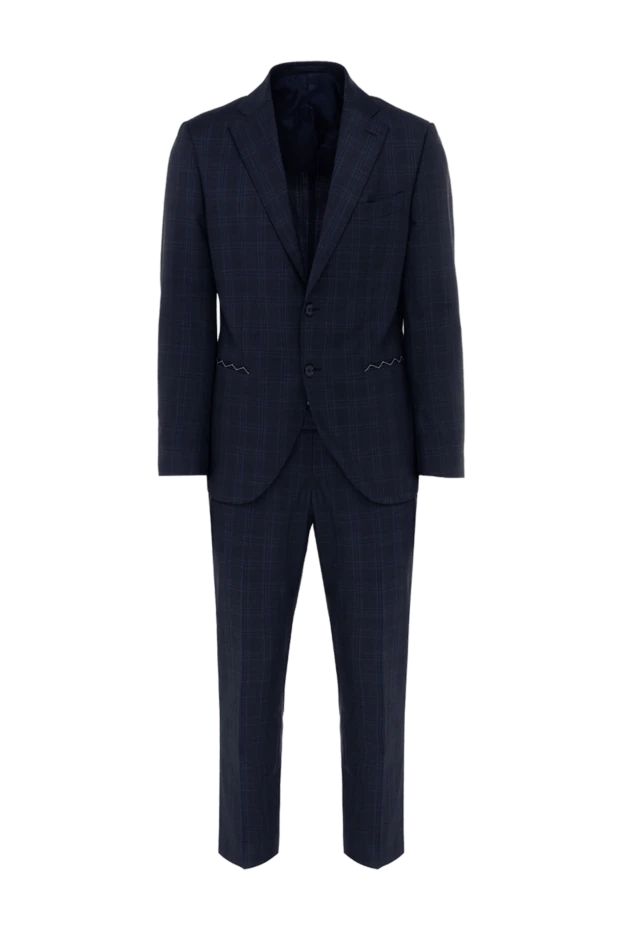 Lubiam man men's suit made of wool, blue 138527 - photo 1