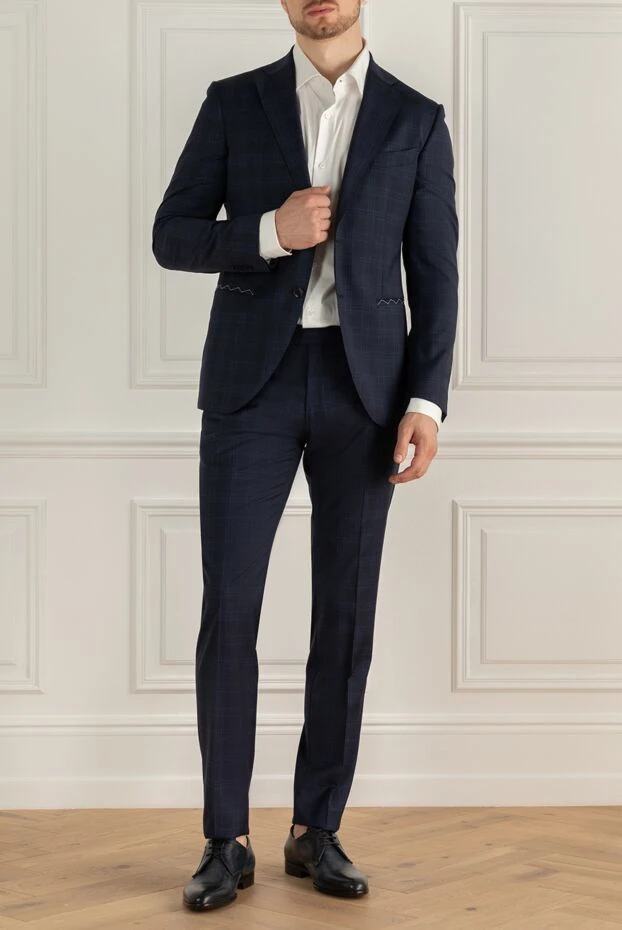 Lubiam man men's suit made of wool, blue buy with prices and photos 138527 - photo 2