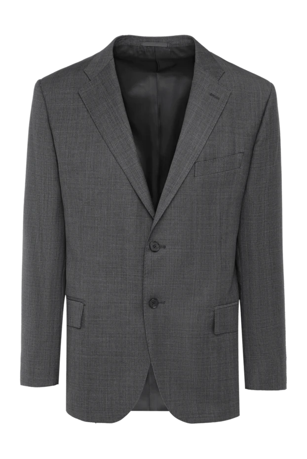 Lubiam gray wool jacket for men 138528 - photo 1