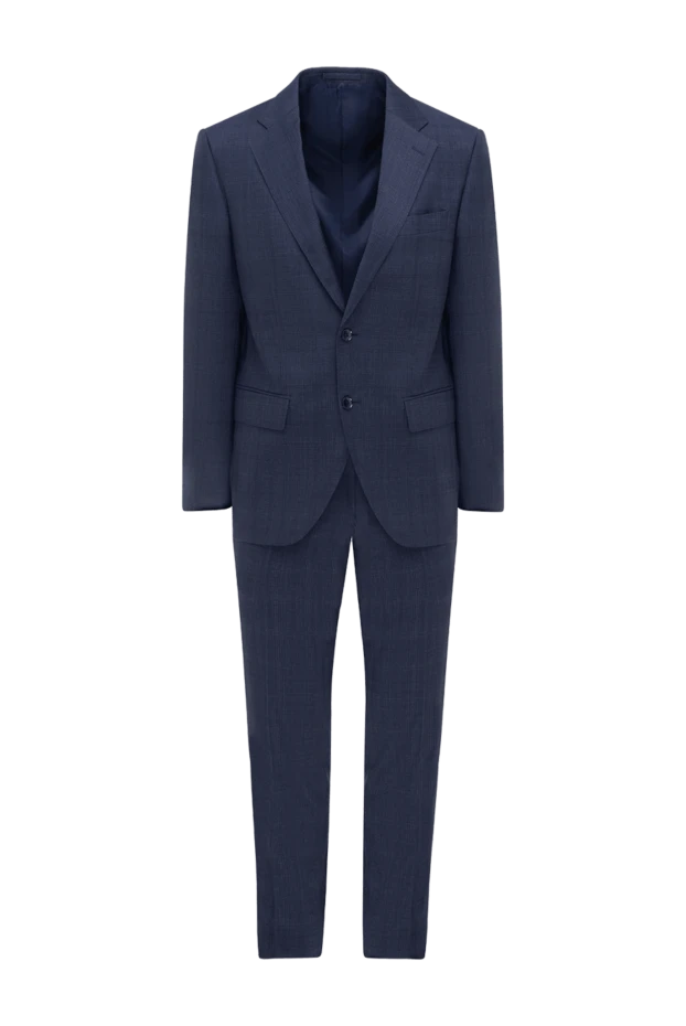 Lubiam мужские костюм мужской из шерсти синий купить с ценами и фото 138529 - фото 1