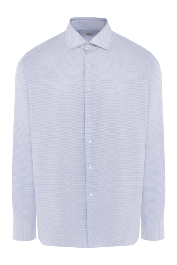 Alessandro Gherardi мужские сорочка из хлопка голубая мужская купить с ценами и фото 138544 - фото 1