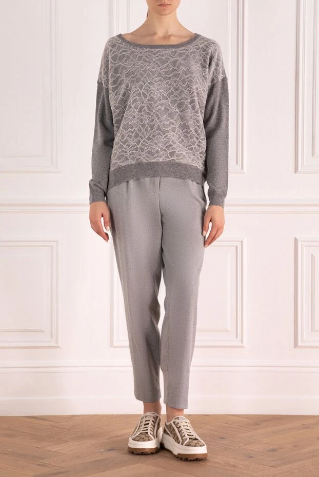 Casheart woman gray wool and cashmere jumper for women buy with prices and photos 138560 - photo 2