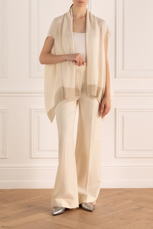 Casheart woman beige cashmere scarf for women 138569 - photo 2