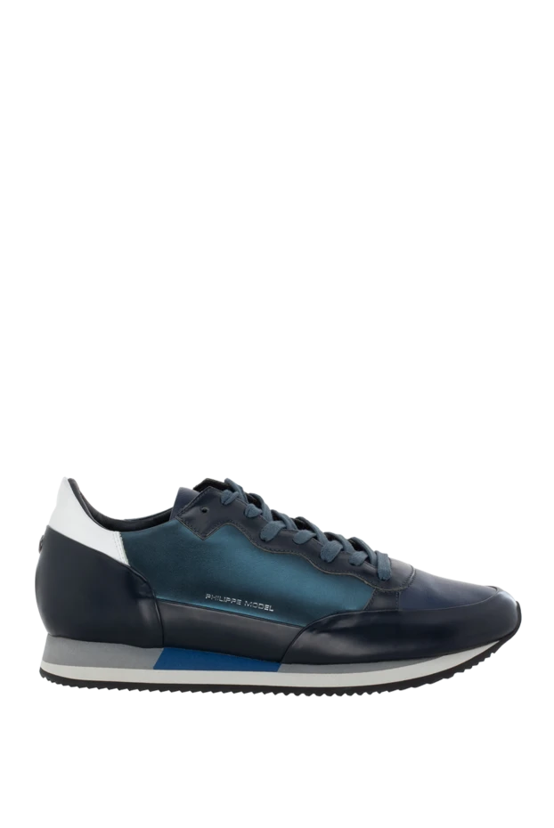 Philippe Model man blue leather sneakers for men buy with prices and photos 138672 - photo 1