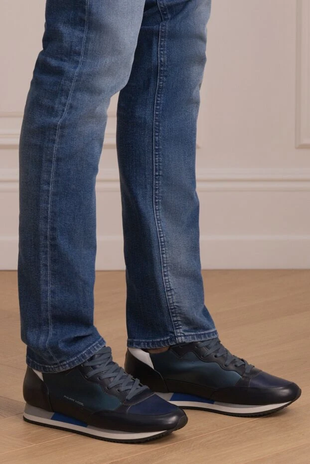 Philippe Model чоловічі кросівки зі шкіри сині чоловічі купити фото з цінами 138672 - фото 2