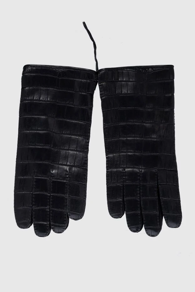 Mazzoleni man black crocodile leather gloves for men 138688 - photo 1